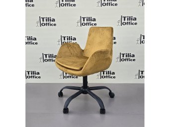 Maki Çalışma ve Çocuk Koltuğu Siyah Yonca Ayak Hardal